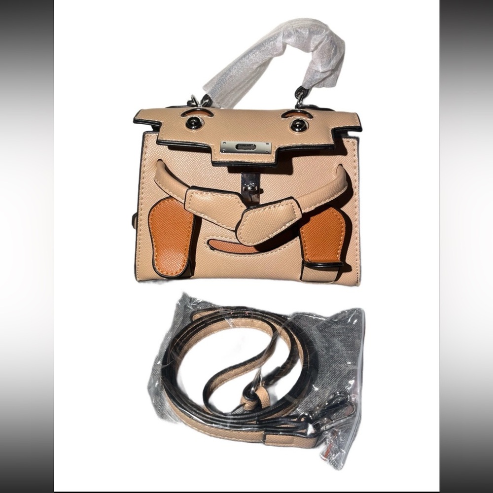 Teddy Bear Tan and Brown Women's mini Bag / Purse